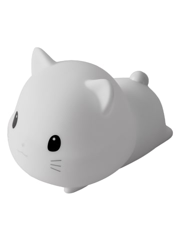Nachtlicht "Kitty cat" in Weiß - (B)15 x (H)11 x (T)10 cm