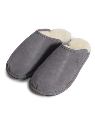 Pantoffels met lamsvacht "Toni" grijs