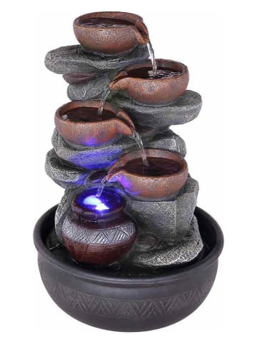 LED-Brunnen "Fontana" in Schwarz - (H)40 x Ø 25 cm