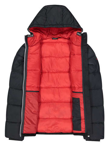 Steppjacke in Schwarz/ Rot