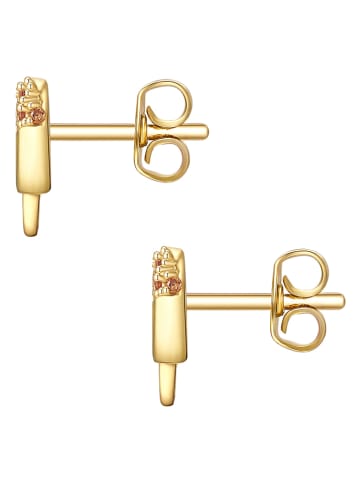 Vergold. Ohrstecker mit Edelsteinen