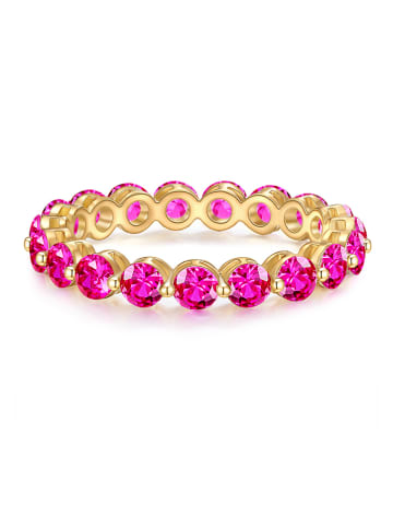Vergold. Ring mit Kristallen