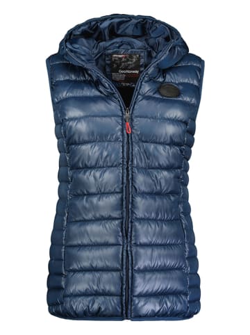 Doorgestikte bodywarmer "Annecy" donkerblauw