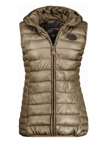 Doorgestikte bodywarmer "Annecy" goudkleurig