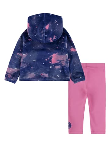2tlg. Outfit in Dunkelblau/ Pink
