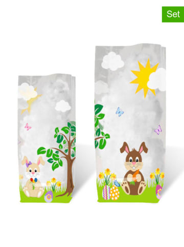 10er-Set: Geschenkbeutel "Hasen" in Transparent/ Bunt