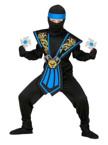 10-częściowy kostium "Kombat Ninja" w kolorze czarno-niebieskim