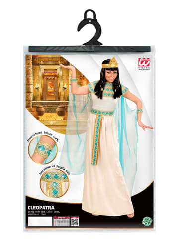 6-częściowy kostium "Cleopatra" w kolorze turkusowo-kremowym