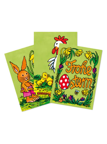3tlg. Geschenk-Set "Ostern" in Grün/ Hellblau (Überraschungsprodukt)