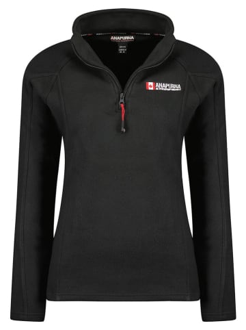 Fleecepullover "Tonneau" in Schwarz