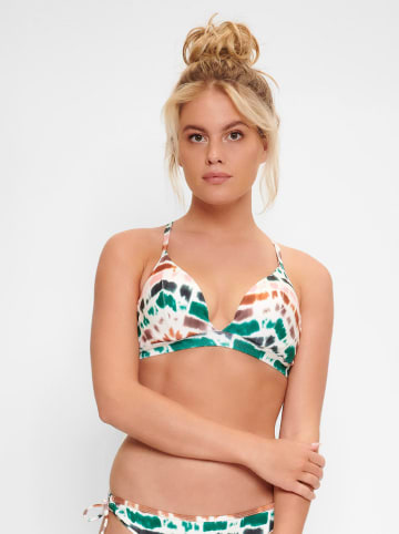 Bikinitop wit/groen