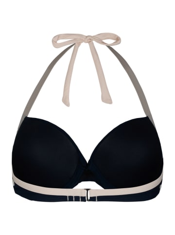 Biustonosz bikini w kolorze granatowo-kremowym