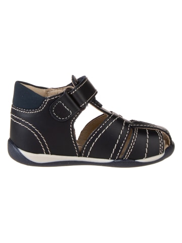 Leren enkelsandalen donkerblauw