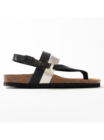 Sandalen "Gove" in Schwarz/ Silber