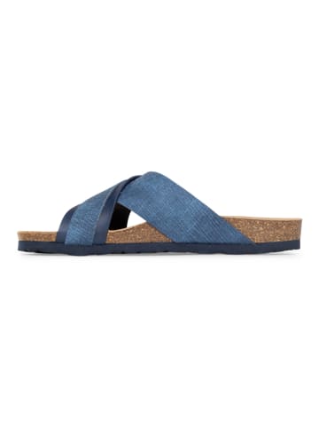 Slippers "Giovani" donkerblauw