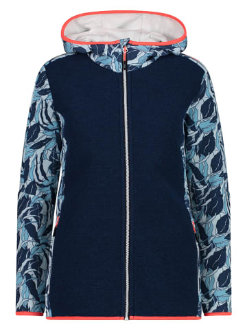 Vilten jas blauw/donkerblauw