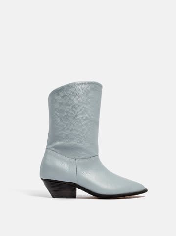 Leder-Boots in Hellblau