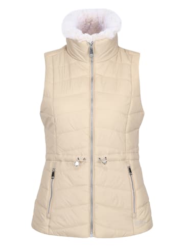 Doorgestikte bodywarmer "Walless" beige