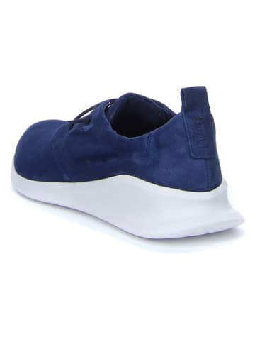 Skórzane sneakersy "Waiv" w kolorze granatowym