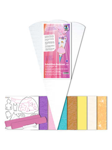 Schultüten-Bastelset "Prinzessin" in Weiß/ Rosa