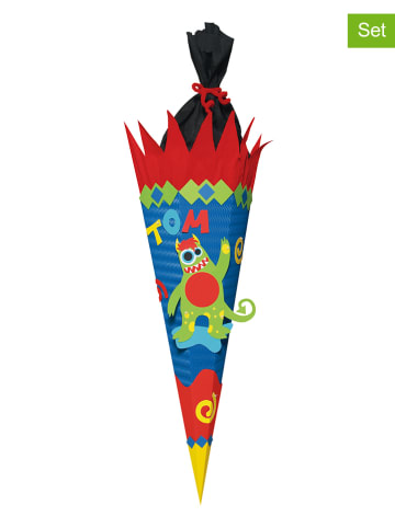 Schultüten-Bastelset "Monster" in Blau