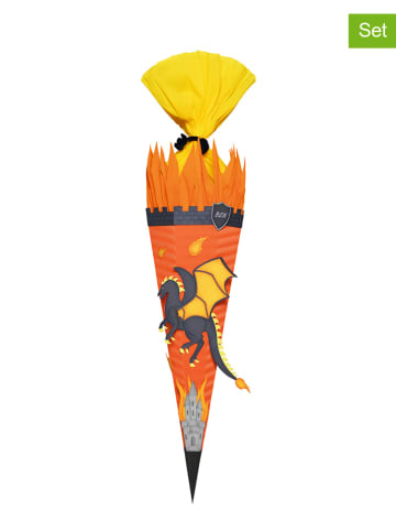 Schultüten-Bastelset "Drache in Orange