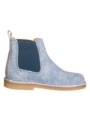 Leren chelseaboots "Nasville" lichtblauw