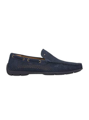 Leren mocassins donkerblauw