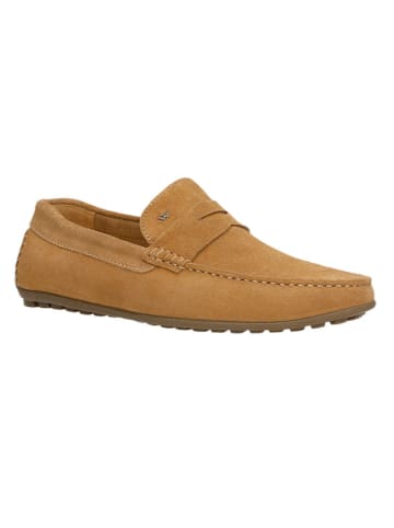 Leren mocassins lichtbruin