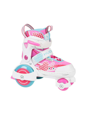 Rollschuhe in Weiß/ Pink