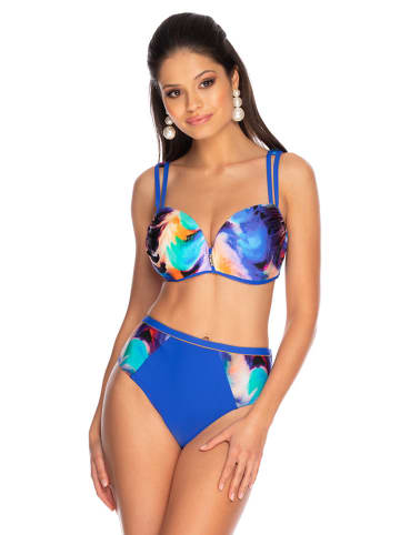 Bikini w kolorze niebieskim ze wzorem