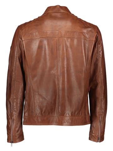 Lederjacke in Cognac