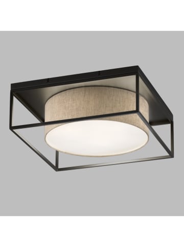 Plafonnière "Carre" zwart - (B)70 x (H)22 x (D)70 cm