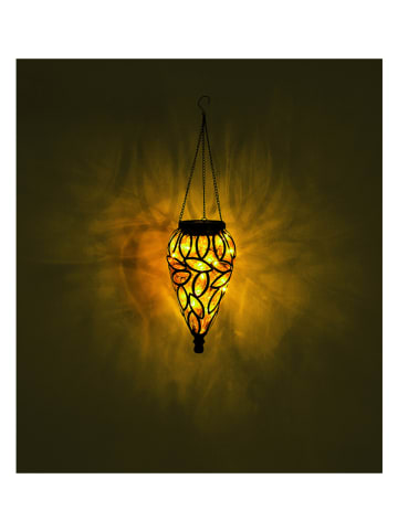 LED-Solarleuchte in Schwarz - (H)50 x Ø 13,5 cm