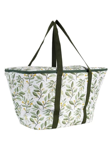 Picknicktas groen/wit - (B)46 x (H)31 x (D)29 cm