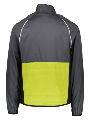 2in1-Hybridjacke "Steren" in Anthrazit/ Neongrün