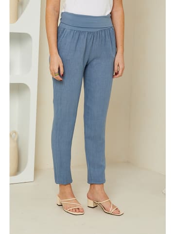Linnen broek blauw