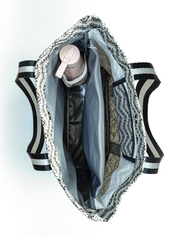 Torba termiczna w kolorze czarno-białym - 37 x 45 x 15 cm