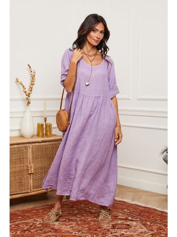 Leinen-Kleid "Gustavo" in Lila
