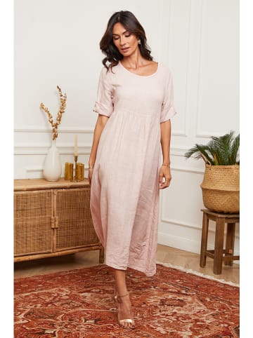Leinen-Kleid "Gustavo" in Rosa