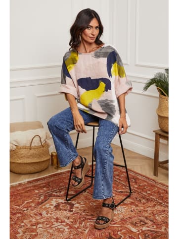 Linnen blouse lichtroze