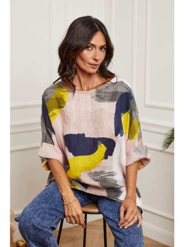 Linnen blouse lichtroze