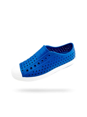 Slipper in Blau/ Weiß