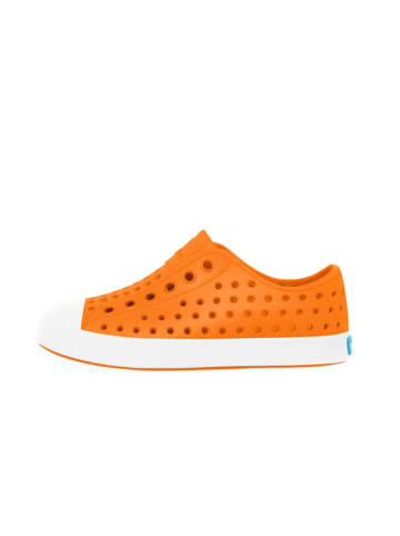 Slipper in Orange/ Weiß