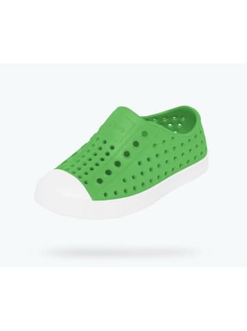 Slippersy w kolorze zielono-białym