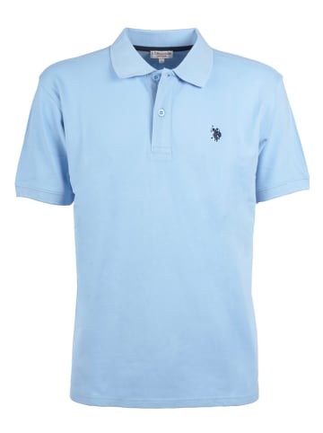 Koszulka polo w kolorze błękitnym