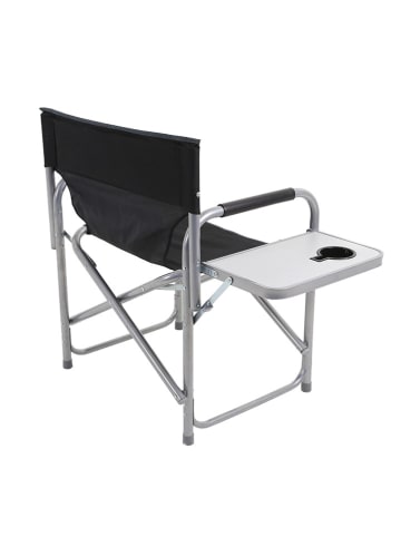 Składane krzesło w kolorze czarno-srebrnym - 61 x 78 x 42 cm