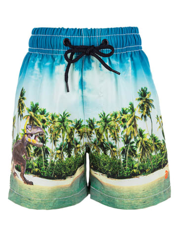 Badeshorts "Dino" in Grün/ Blau