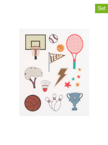 Transfer-Sticker "Sport" in Beige/ Braun/ Rot