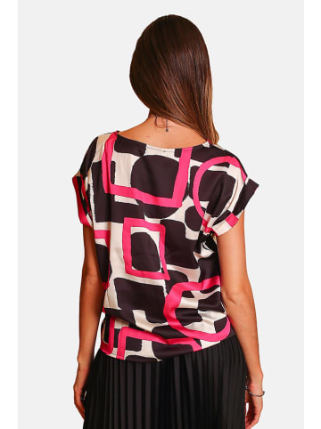 Bluse in Pink/ Schwarz